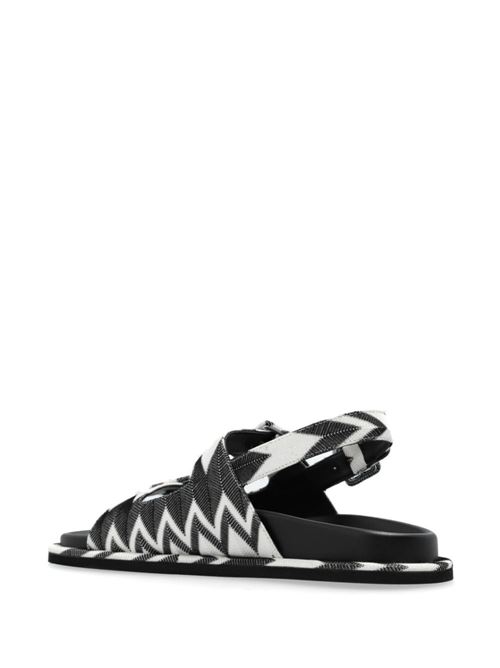 sandalo donna Missoni | M39022WAVE BLACK WHITE